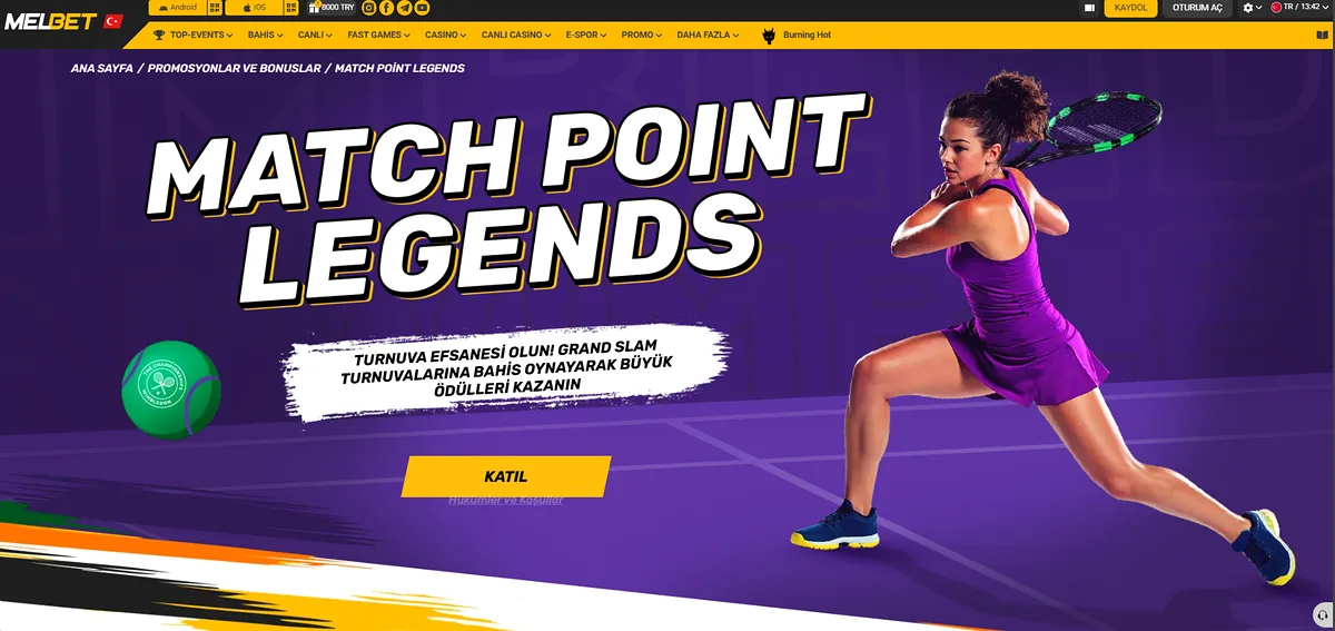Match Point Legends — Grand Slam tenis turnuvaları bonus