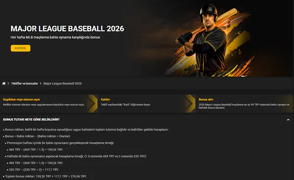 MLB 2026 bonusu görseli